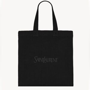SAINT LAURENT fleece tote bag